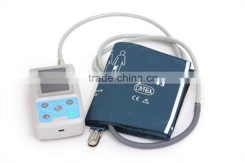 2015 new Color Big LCD Ambulatory Blood Pressure Monitor NIBP monitor with free software