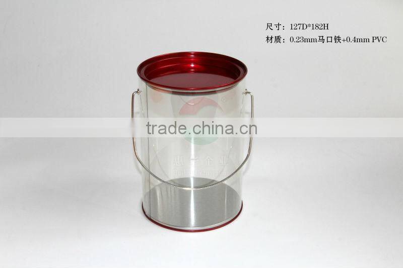 plastic clear bucket with handles