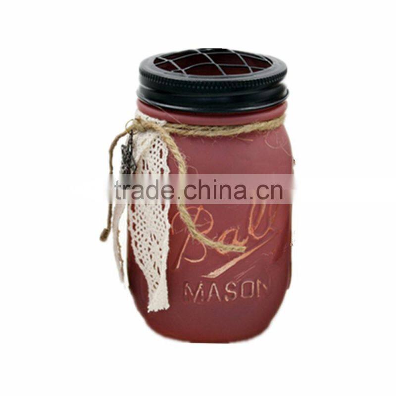 Mesh cover Glass flower arranging vase