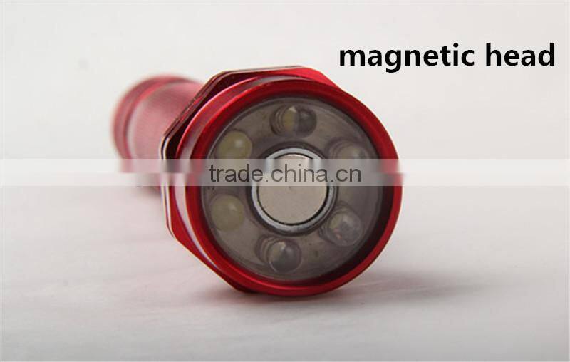 Pick up Tool Torch Telescopic Magnetic LED Flashlight Pen with Six LED