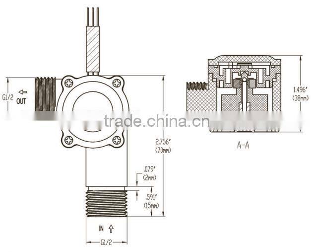 MR-A368-2 liquid flow switch sensor for air cooler