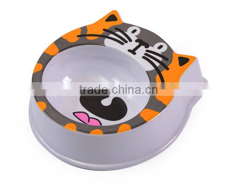 2015 China supplier Hot selling cartoon melamine cat bowl with lower price
