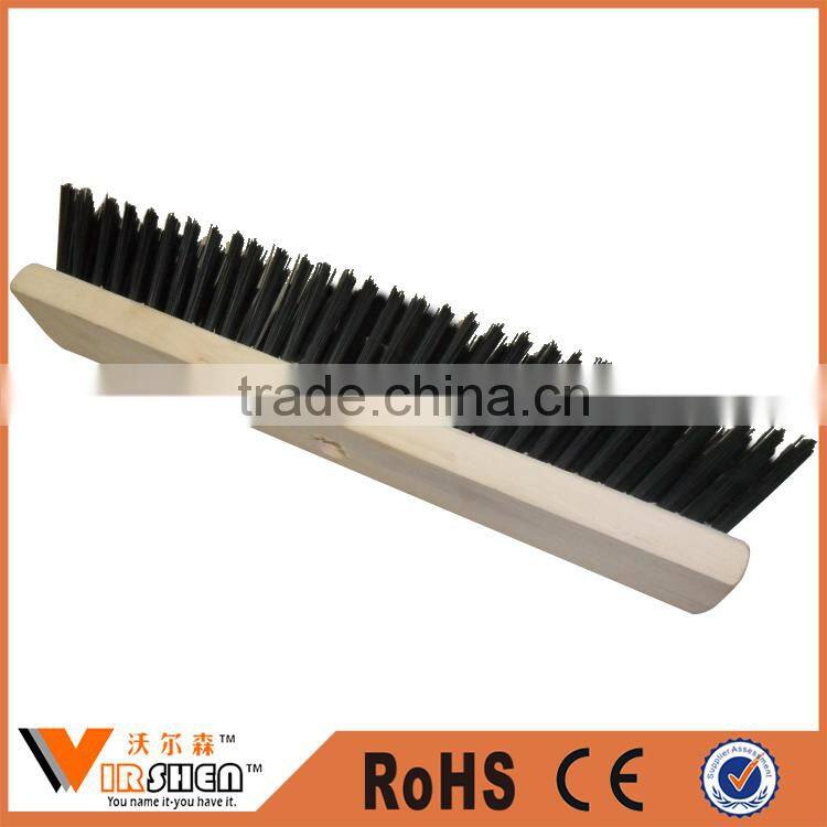 red color hard bristle wooden cleaning brush
