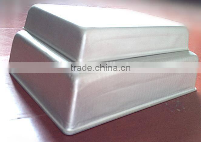 Aluminum seafood frozen tray, 2kg block triple tray