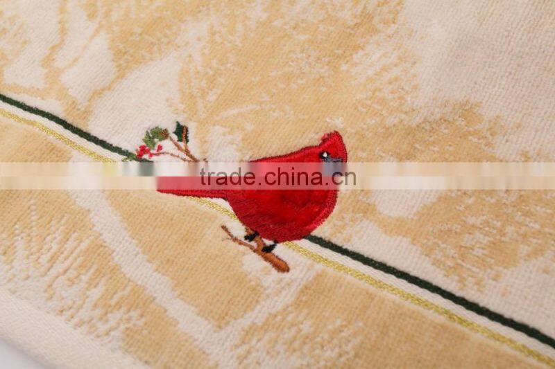 2015 cotton embroidery christmas pattern baby face towels