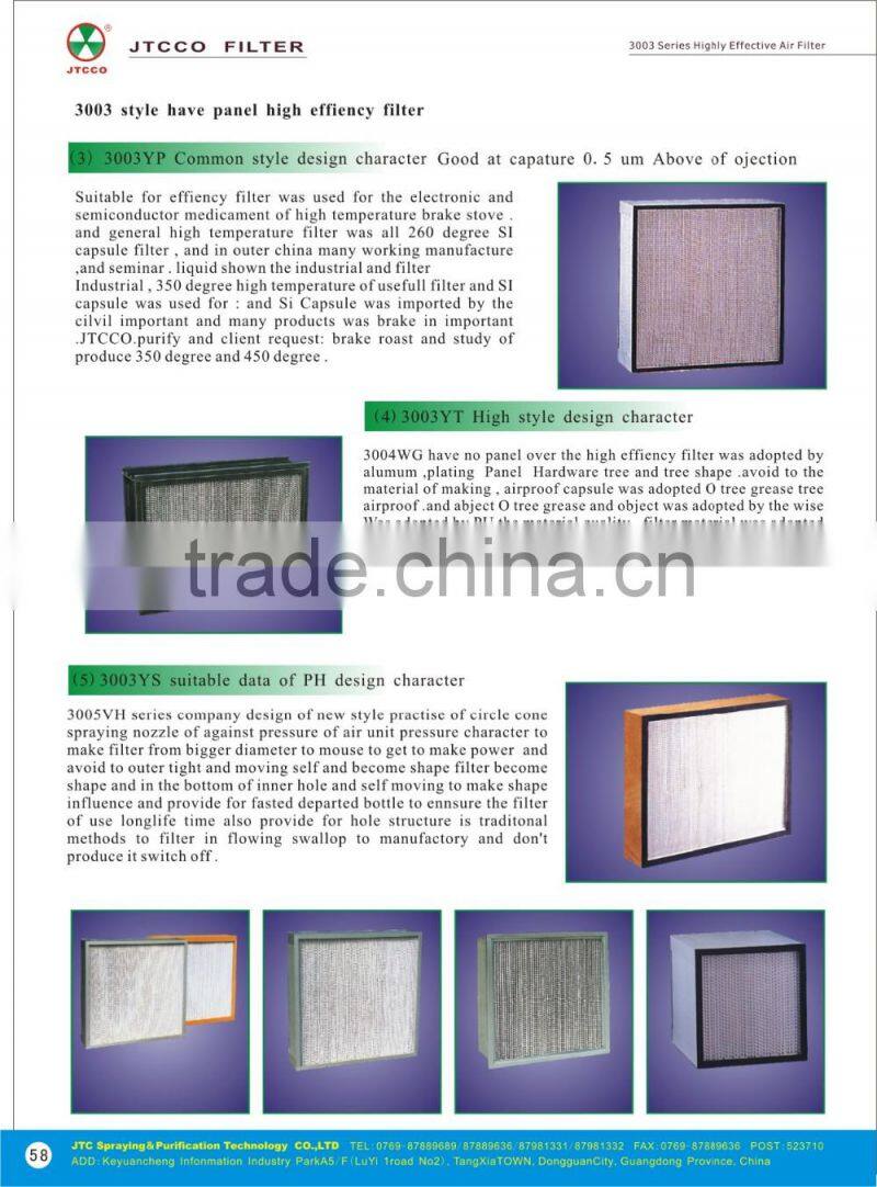 3004WW air purifier hepa filter( mini-pleated)