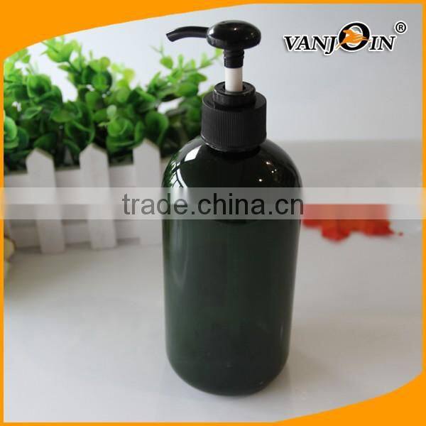 500ml Green Boston Round Lotion Bottle with Pump Sprayer