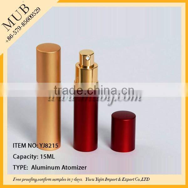 new design unique aluminum perfume bottle mini vial refillable empty bottle