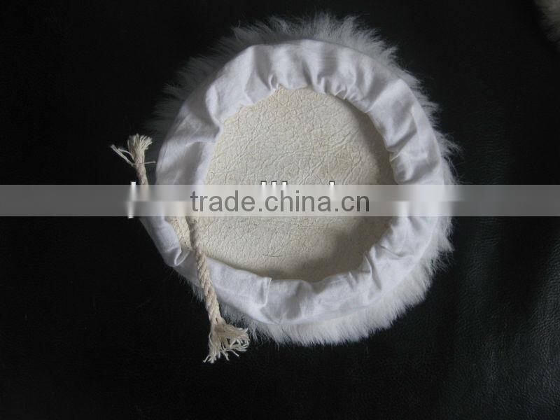 100% lambskin wool bonnet/car polishing pad/wool buffing pad