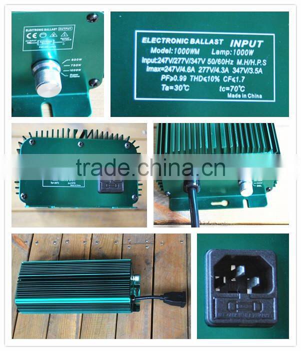 2016 hot sale indoor grow 400w 600w 1000w electronic reflector ballast with fan