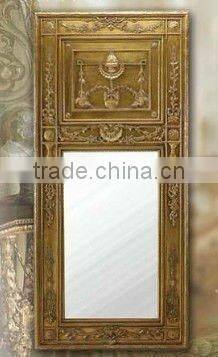 Wooden classical hand carved wall mirror, MOQ:1PCS(B70116)