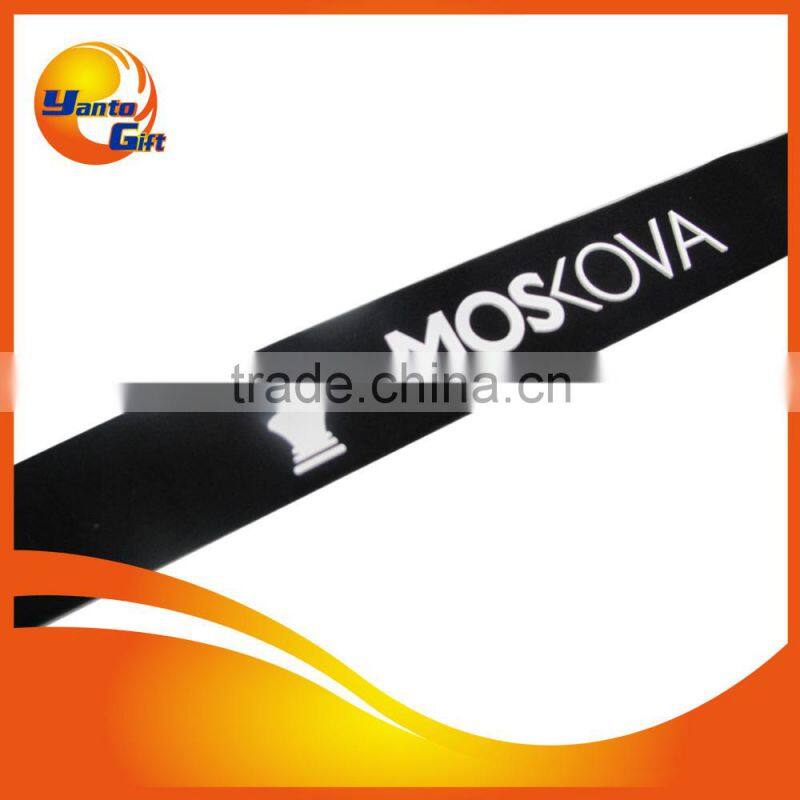 High Quality Silicone Logo Printed Lanyard with Metal Hook