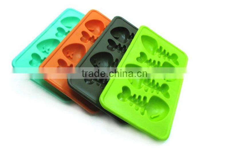 HOT selling silicone ice cube tray with fish shaped