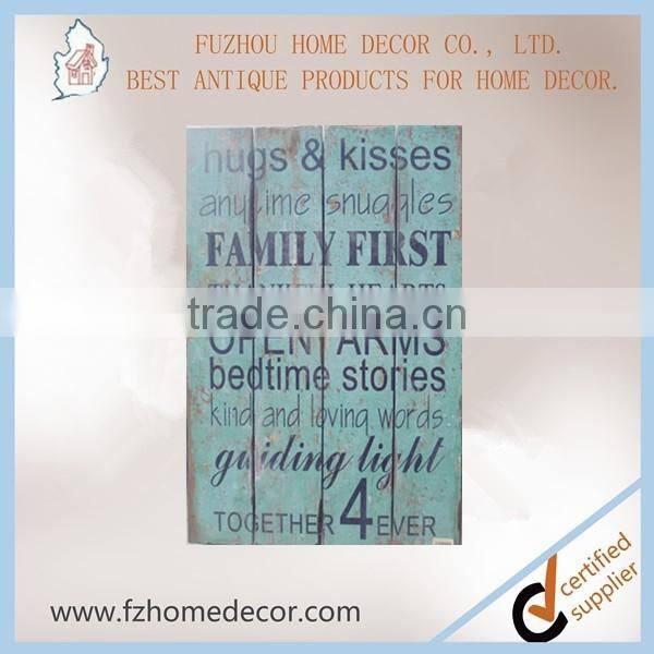 Vintage wall hanging sign board designs with printing letters