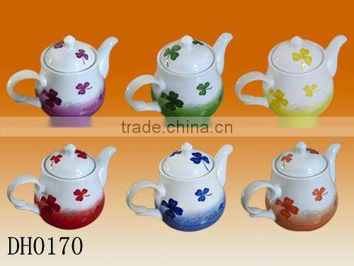 Factory direct manufacturer wholesale color glazed painting 600ml porcelain ceramic chinese tea pot