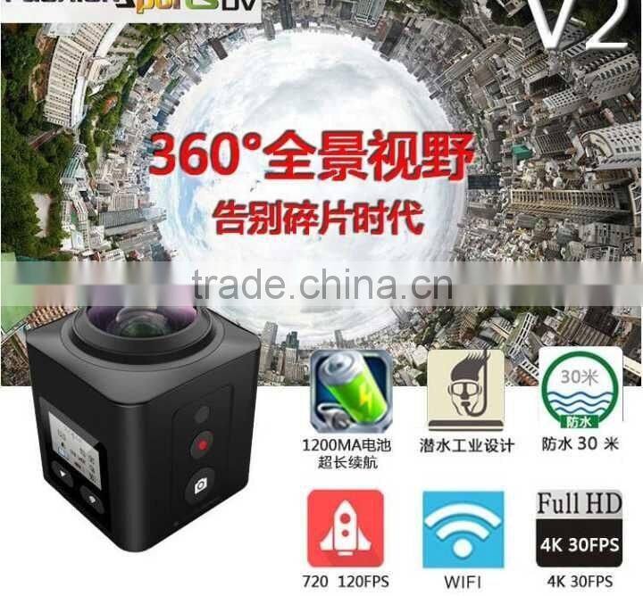 2016 New Unique Design HD Cube Mini 360 Degree Full View Sports Camera Wifi Mini Camera Waterproof 1080P Sports Camera