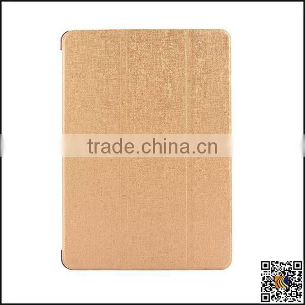 Three Fold Flip Leather Cover PC Back Case Smart Cover For iPad 6, leather case