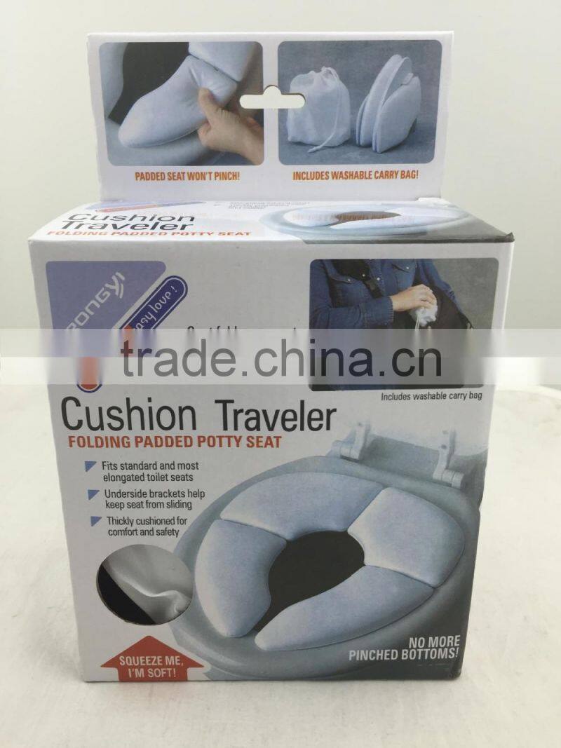 Cushion Traveler/Folding Padded Potty Seat/Cushion Toilet Seat