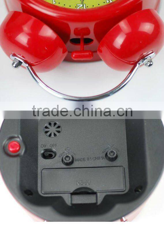 Romantic kiss large twin bell alarm clock