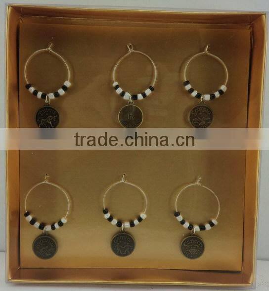 12 constellations wine glass charms wine glass marks