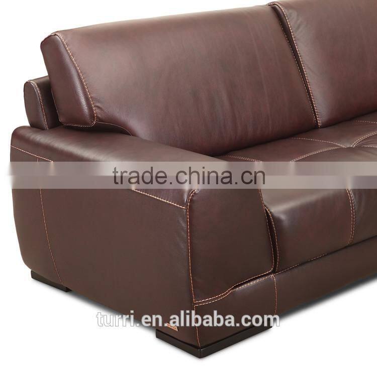 European style Italian split leather sectional sofa home sofa