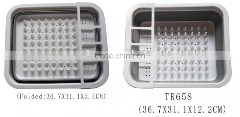 Hot sale food grade plastic collapsible kitchen fruit vegetable storage basket