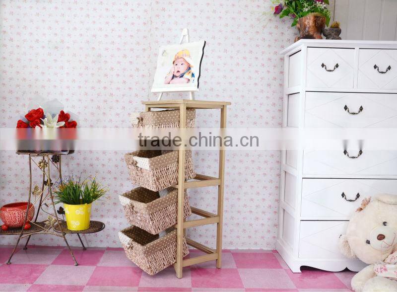 wicker cabinet with 4 drawers basket