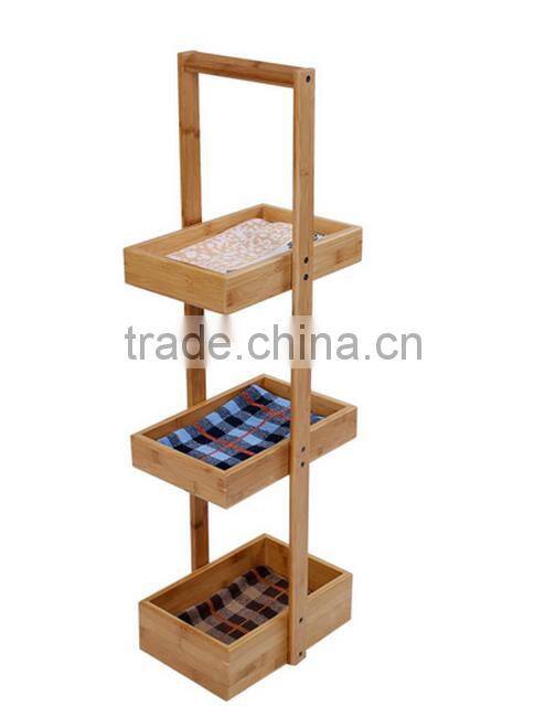Inno-crea Free Standing Bamboo Bathroom Storage Rack