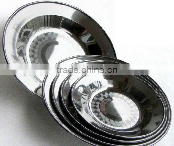 stainless steel shallow plate
