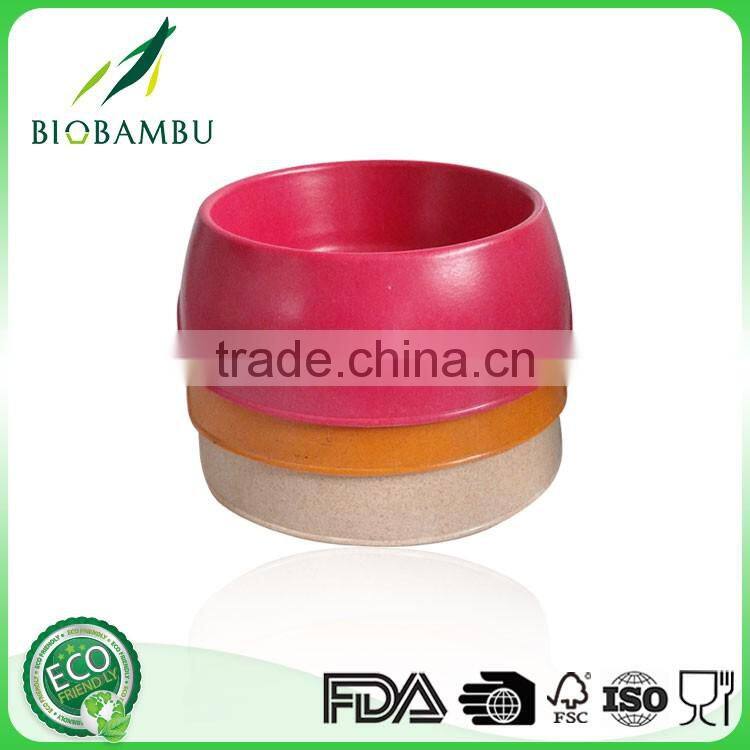 Colorful Natural Hot design Bamboo Fiber Animal Water Bowl