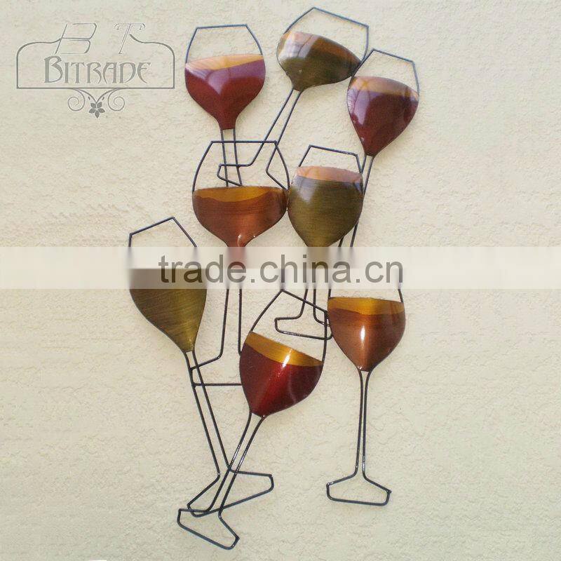 Metal cup wall decor