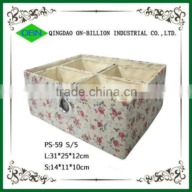 Basket lining sundries storage