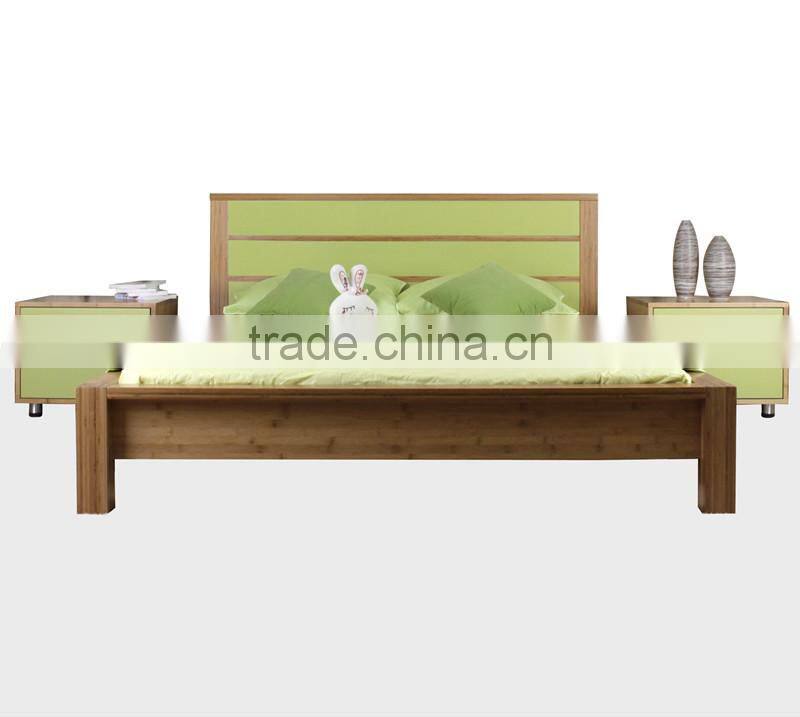 Best selling simple double bamboo bed frame design for bedroom