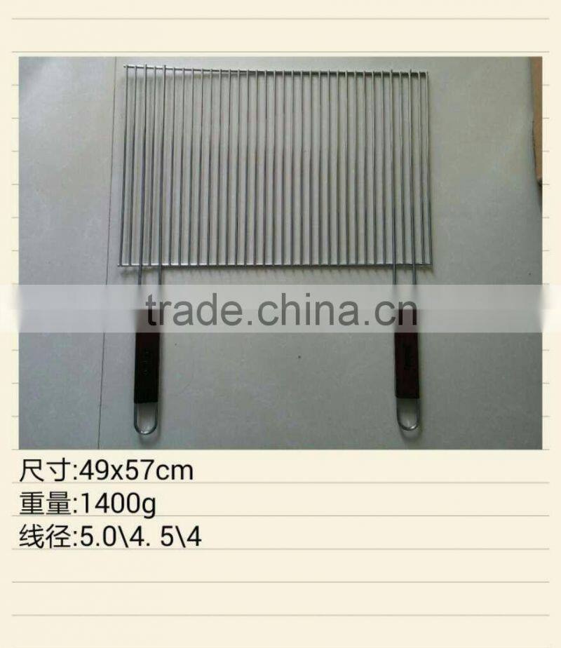 double handle stainless steel barbecue bbq grill wire mesh net