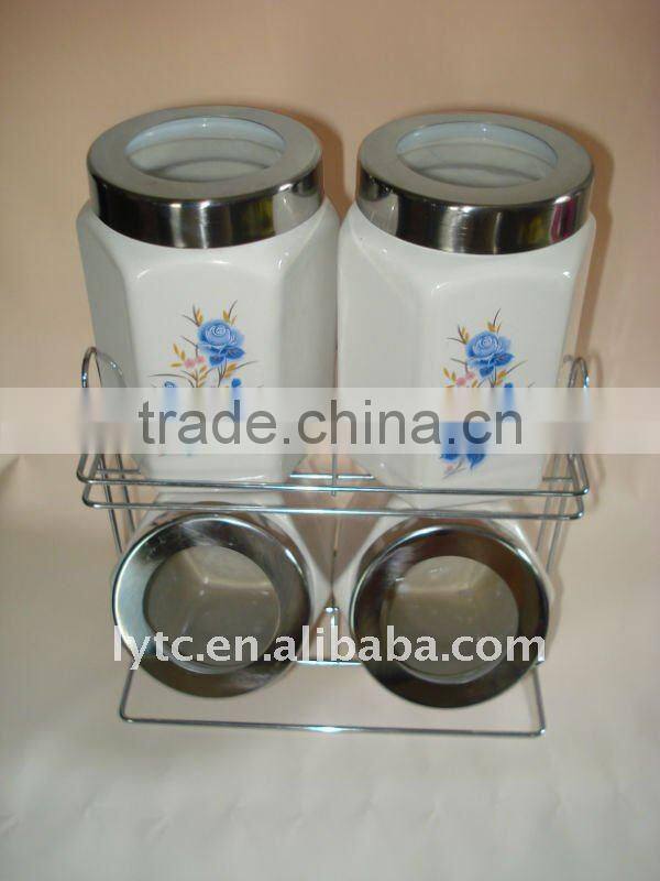 Factory direct wholesale Kitchen Accessory Ceramic Canister Set