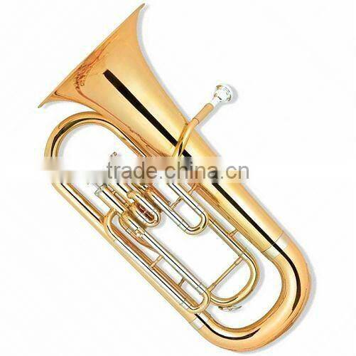Gold lacquer cupronickel silde 4 -key piston valve Euphonium