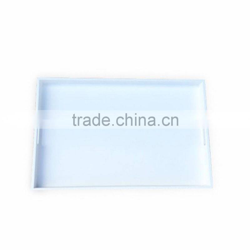 Black skull white lacquer tray