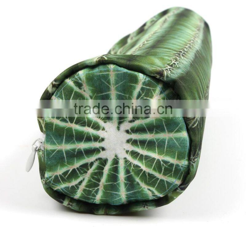 Cactus Printing Round Profile Custom Pencil Bag,Pencil Case Bag