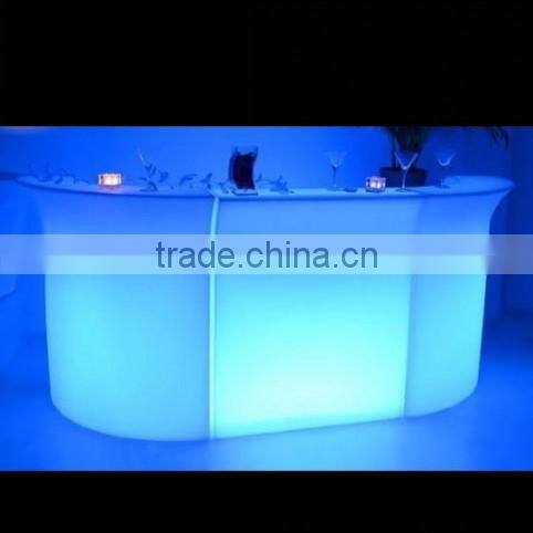 Modern Colorful IIIuminate LED bar counter with a complete circle
