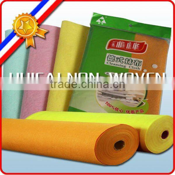 non woven polyester and viscose clean wipe roll