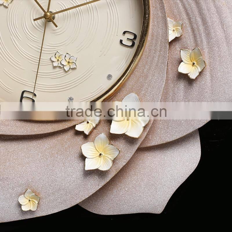 M28B Momoda Creative modern fancy elegant 3D flower wall clock quiet quartz home decoration large wall table clock set