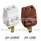 universal travel adapter male and female industrial plug socket 2 round electric pin plug convert to 2 flat