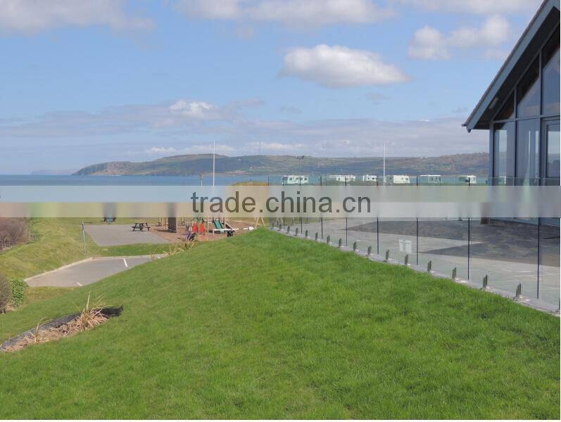 JINXIN fence round glass spigot,balustrades & handrails duplex stainless steel spigot frameless glass railing