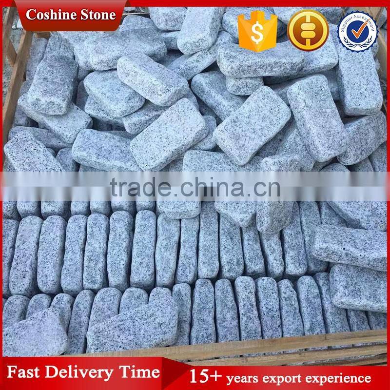 Coshine stone provided grey G603 granite tumbled cobble paving stone