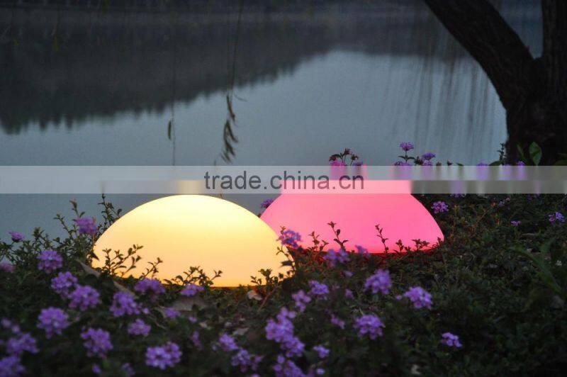 Popular beautiful rechargeable half round shape led ball
