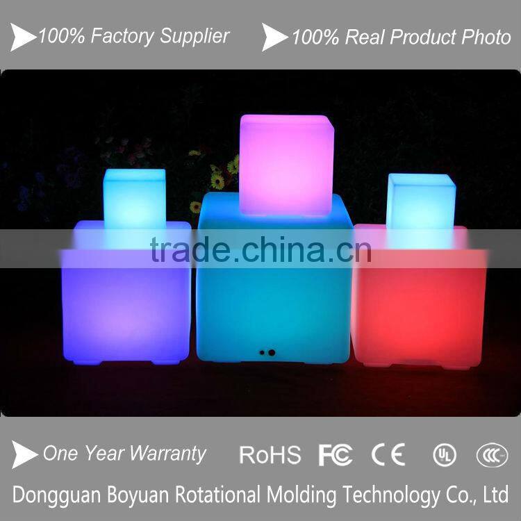 Low price led cube stools with color changing