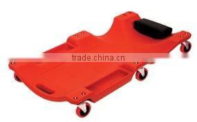 China manufacturer red 40" plastic auto car creeper with 6 wheels