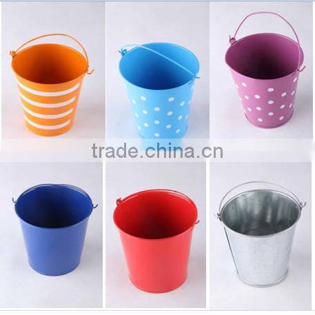 powder coated metal garden bucket kids metal bucket