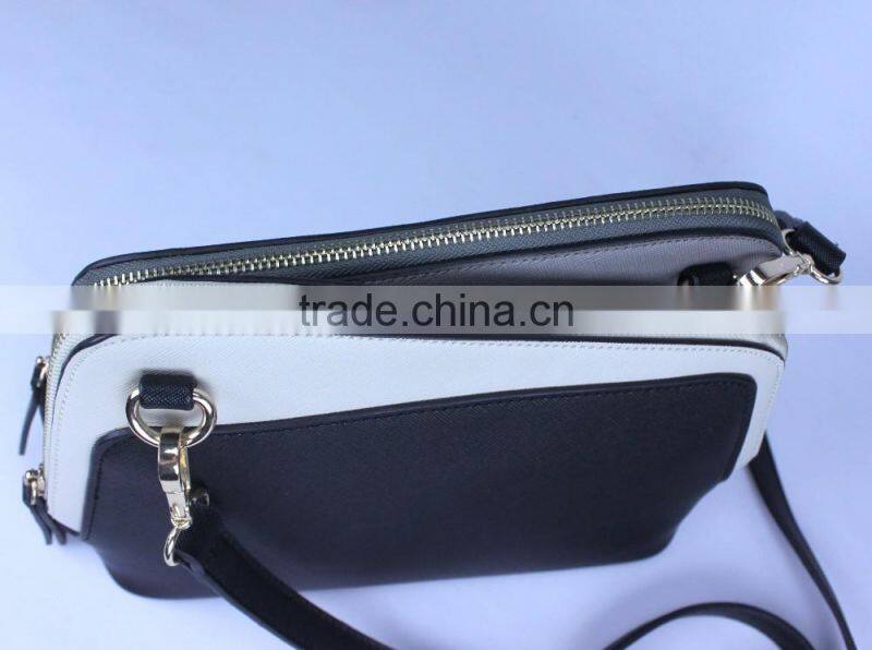 White and black multi color cross body bag new design ladies handbag 2017