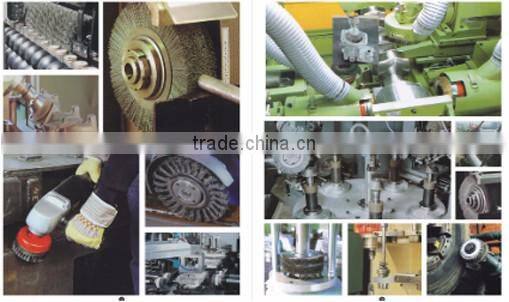 3" steel wire cup brush wheel twist knot crimped bowl disc abrasive M10 round grinding cheaning brush